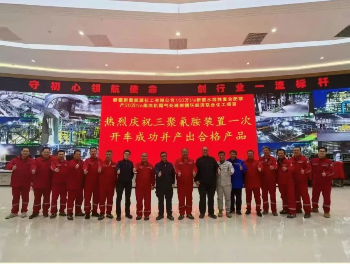 Key Milestone Achieved! 新疆新冀能源项目三聚氰胺装置一次投料成功