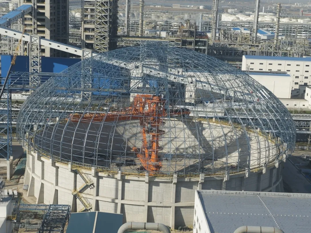 Steel Space Frame Topping-Out Achieved for CNCEC-TCC's First EPC-Contracted Circular Stockyard